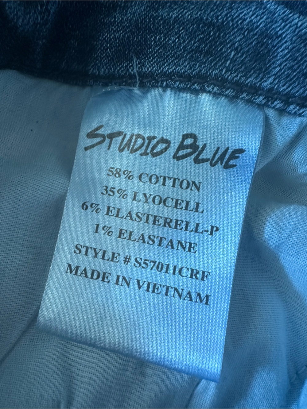 Studio Blue Kenova Skinny Distressed Rolled Jeans Medium Wash Blue Size 32 - Picture 7 of 9